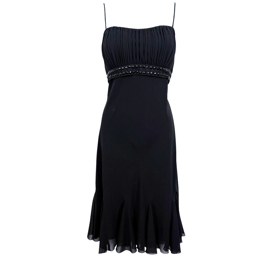 S.L. Fashions Black Midi Dress